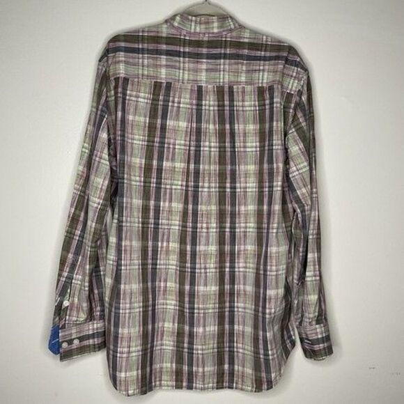 NWOT Tommy Bahama Striped 100% Cotton Long Sleeve Button Up Shirt Men Size L - Picture 7 of 9